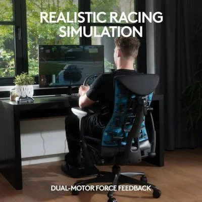 Logitech G923 Driving Force Racing Wheel For Ps5/Ps4 & Pc - Black
